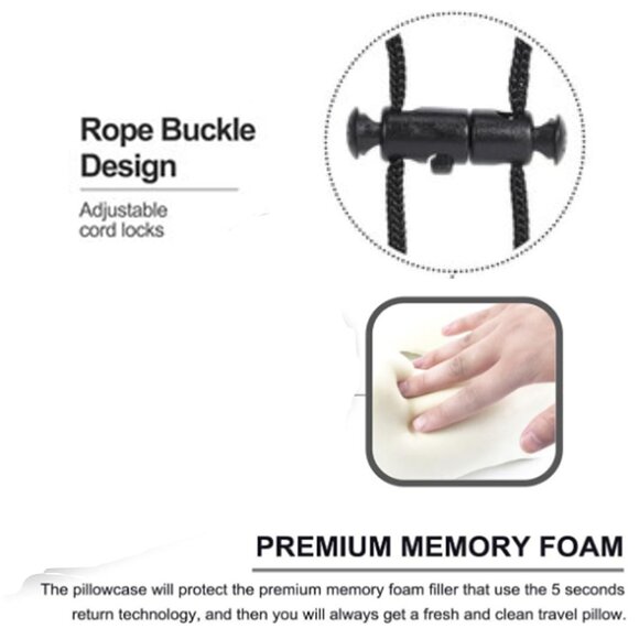 SPYDER 🕷️ Memory Foam Neck Travel Pillow - Comfy & Washable - Picture 13 of 13